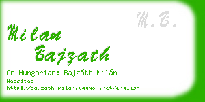 milan bajzath business card
